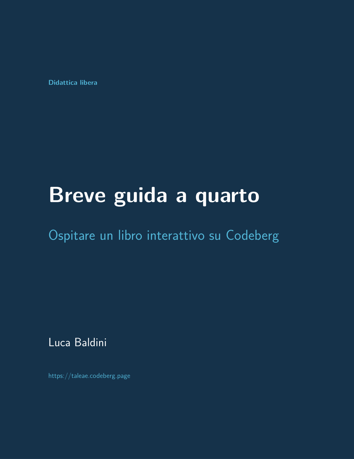 Breve guida a quarto Copertina di Breve guida a Quarto